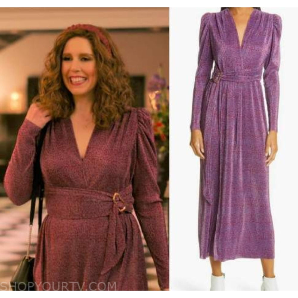 NWT Sabina Musayev Hadar Long Sleeve Dress in Maroon Size Small - Picture 10 of 11